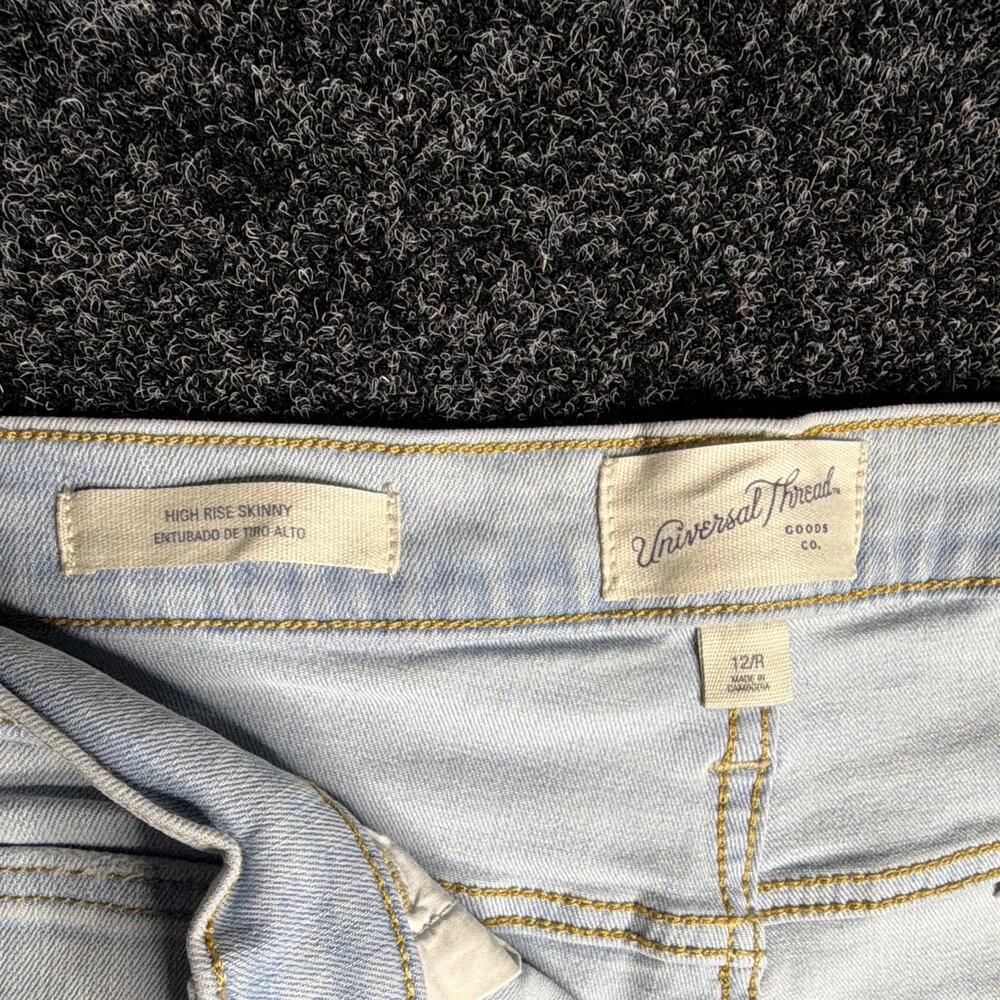 Universal Thread Girls High Rise Skinny Light Wash Blue Jeans, Size 12R